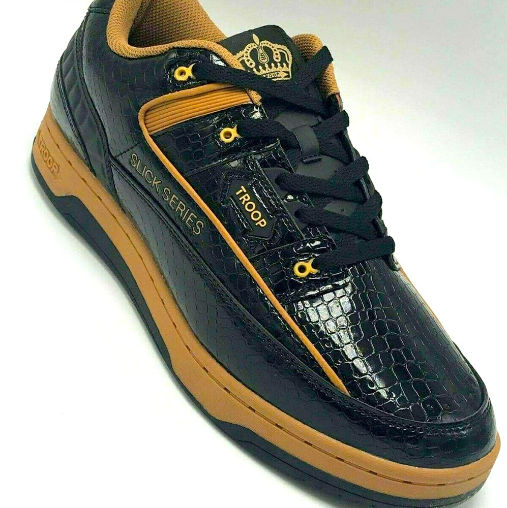Men's Troop Slick Series Black Wheat Low-Top Sneakers NWT